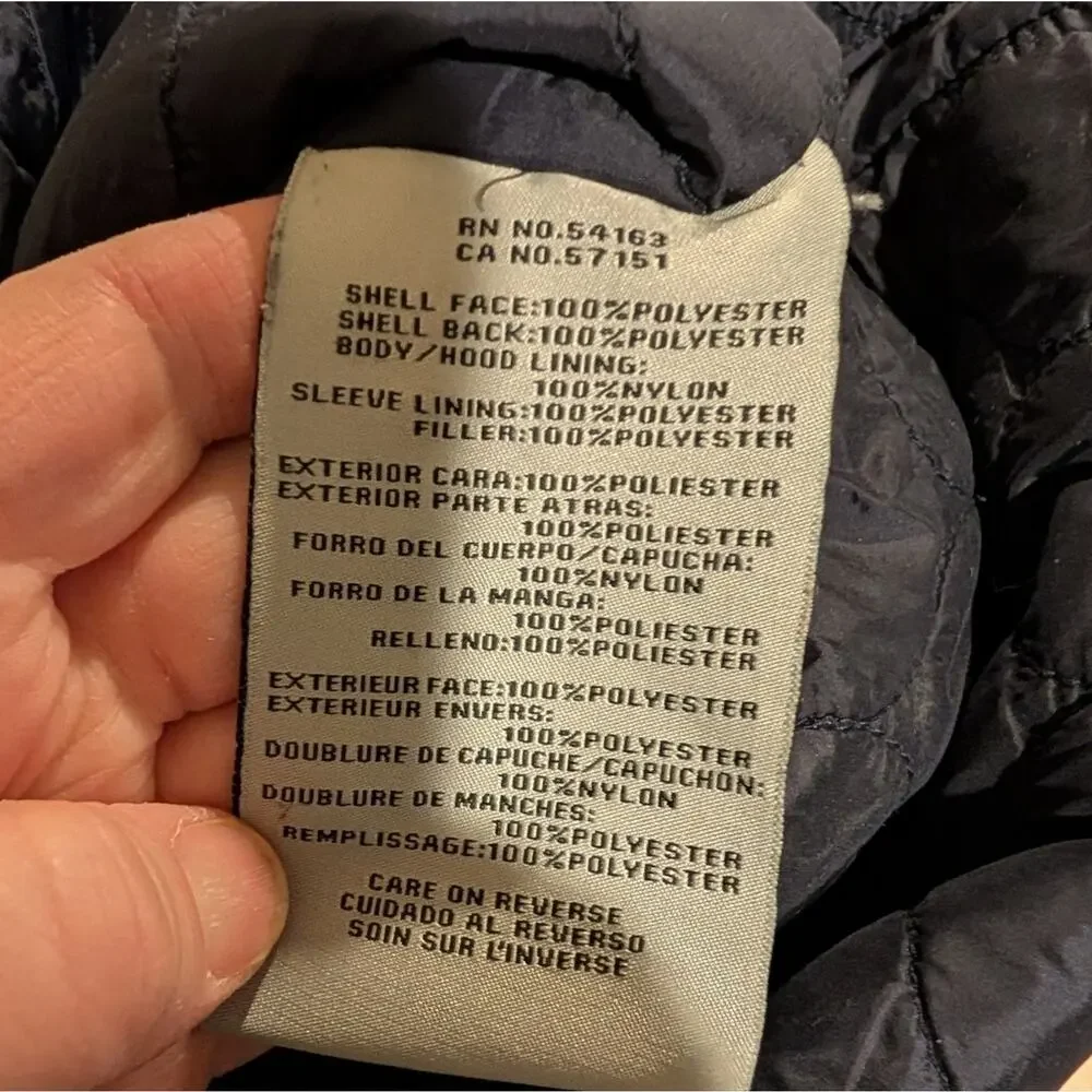Levi’s Men’s Gray Hooded Quilted Insulated Jacket Coat Size L